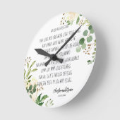 Old Irish Sessing & Wedding Greenery Runde Wanduhr (Winkel)