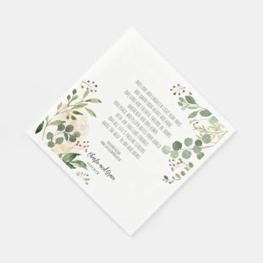 Old Irish Sessing & Wedding Greenery Serviette (Ecke)
