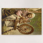 Old Irish Wool Spinner Lady Puzzle (Horizontal)