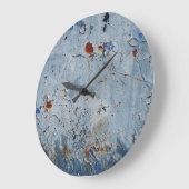 Old Iron Blue Stain Corrode Große Wanduhr (Winkel)