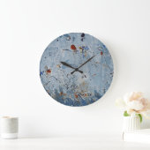 Old Iron Blue Stain Corrode Große Wanduhr (Zuhause)
