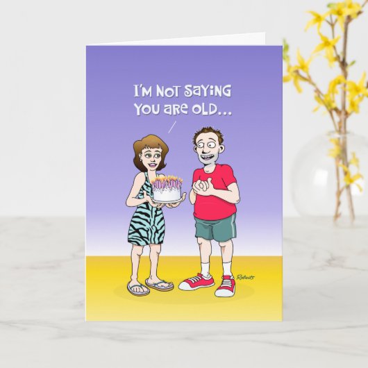 Old is as old does 50th Birthday Card Karte (Gelbe Blume)