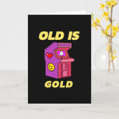 Old is Gold Gamer Karte (Gelbe Blume)