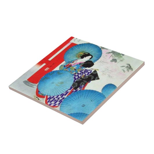 Old Japan Keramik Tile, Small (4,25" x 4,25") Fliese (Seite)