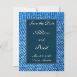 Old Jeans Save the Date Card