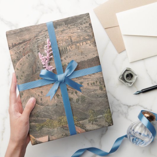 Old Jerusalem Israel Map (1853) Geschenkpapier (Schenken)