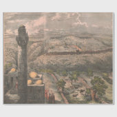 Old Jerusalem Israel Map (1853) Geschenkpapier (Flach)