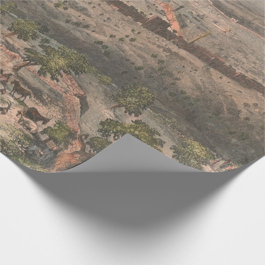 Old Jerusalem Israel Map (1853) Geschenkpapier (Ecke)