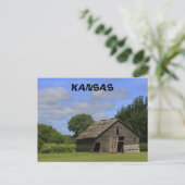 Old Kansas Country Stall Post Card Postkarte (Stehend Vorderseite)