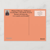 Old Kansas Country Stall Post Card Postkarte (Rückseite)