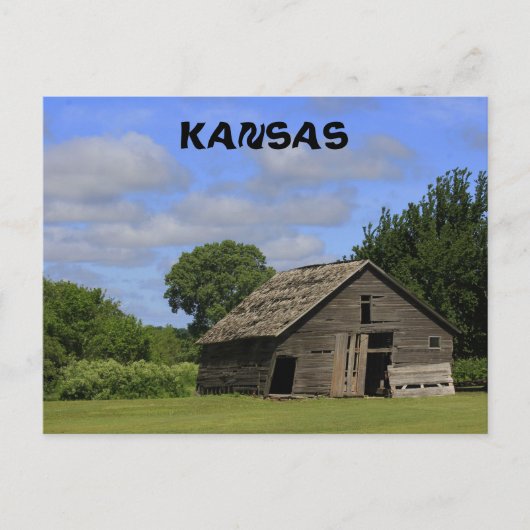 Old Kansas Country Stall Post Card Postkarte (Vorderseite)