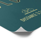 Old La Honda Road Cycling Poster (Ecke)