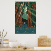 Old La Honda Road Radfahrposter Poster (Küche)