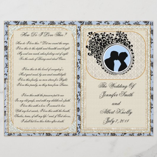 Old Lace Delft Wedding Program (Vorderseite)