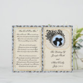 Old Lace Delft Wedding Program (Stehend Vorderseite)