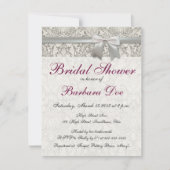 Old Lace Wedding Bridal Dusche Einladung Custom (Vorderseite)