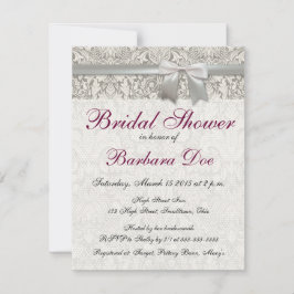 Old Lace Wedding Bridal Dusche Einladung Custom