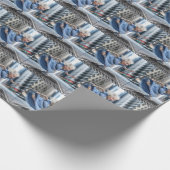 Old Lady auf einem Windy Street Vent Geschenkpapier (Ecke)