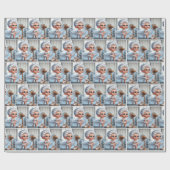 Old Lady Cooling Off In Front of a Retro Fan Geschenkpapier (Flach)