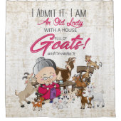 Old Lady House Full of Goats Duschvorhang (Vorderseite)
