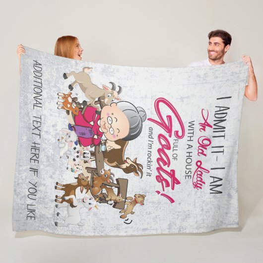 Old Lady House Full of Goats Fleecedecke (Beispiel)