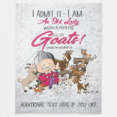 Old Lady House Full of Goats Fleecedecke (Vorderseite)