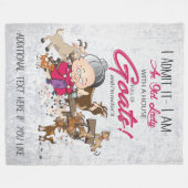 Old Lady House Full of Goats Fleecedecke (Vorderseite (Horizontal))