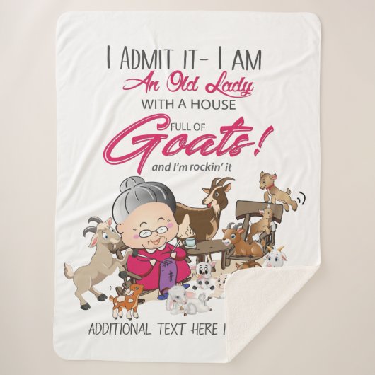 Old Lady House Full of Goats Sherpadecke (Vorderseite)