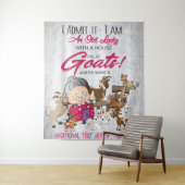 Old Lady House Full of Goats Wandteppich (Beispiel)