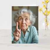 Old Lady Karte (Gelbe Blume)