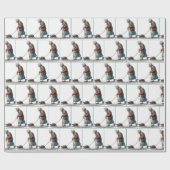 Old Lady Walking a Pet Turtle Geschenkpapier (Flach)