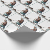 Old Lady Walking a Pet Turtle Geschenkpapier (Ecke)