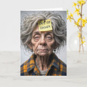 Old Lady wird bald gut Karte (Gelbe Blume)