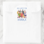 Old Ladys for Kamala Runder Aufkleber (Tasche)