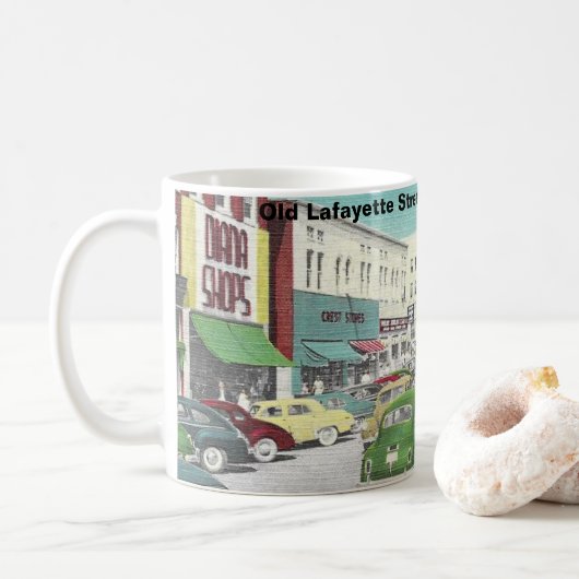Old Lafayette Street Coffee Tasse (Mit Donut)