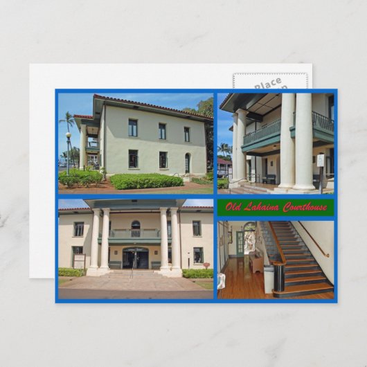 Old Lahaina Courthouse Postkarte (Vorne/Hinten)