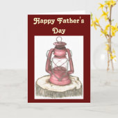 Old Lantern Vatertag Card Karte (Gelbe Blume)