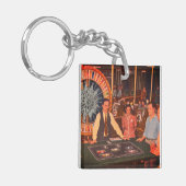 Old Las Vegas, Nevada Vintag Casino Szene Schlüsselanhänger (Vorderseite links)