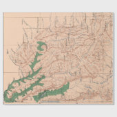 Old Lewis und Clark National Forest Map (1900) Geschenkpapier (Flach)