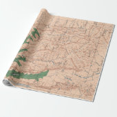 Old Lewis und Clark National Forest Map (1900) Geschenkpapier (Ungerollt)