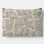 Old Library Card Collection Zubehörtasche (Vorderseite)