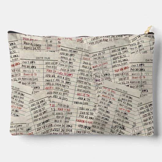 Old Library Card Collection Zubehörtasche (Rückseite)