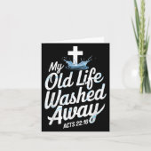 Old Life Washed Water Baptism Bible Verse Christia Karte (Vorderseite)