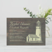 Old Lighthouse Bridal Dusche Einladungen (Stehend Vorderseite)