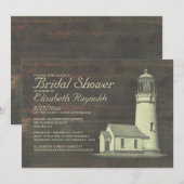 Old Lighthouse Bridal Dusche Einladungen (Vorne/Hinten)