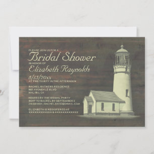 Old Lighthouse Bridal Dusche Einladungen