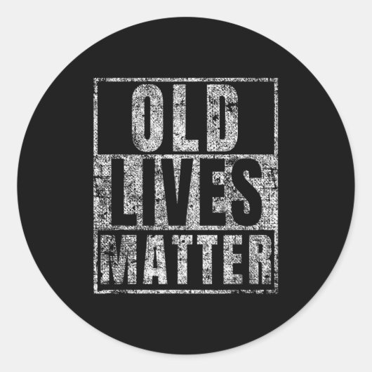 Old Lives Funny Birthday Party Gag Gift For Dad Runder Aufkleber (Vorderseite)