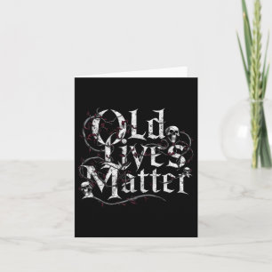 Old Lives Funny Retro Clic Rocker Design Sticker Karte