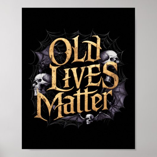 Old Lives Retro Horror Click Rock Art Design Poster (Vorne)