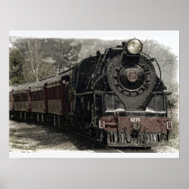 Old Locomotive Steam Motor Poster